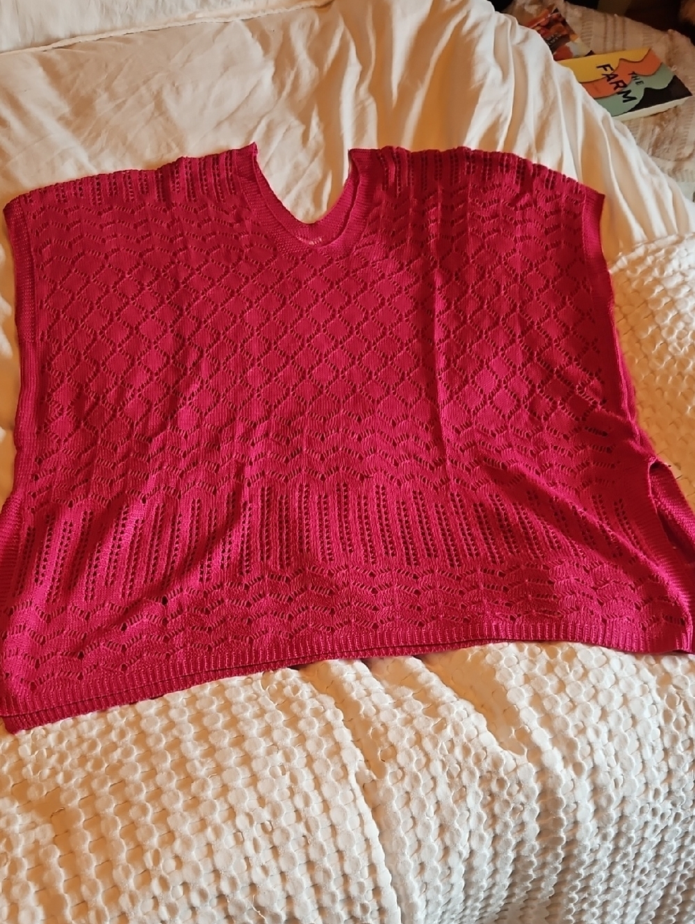 Women’s Open-Knit Short Sleeve Cover Up